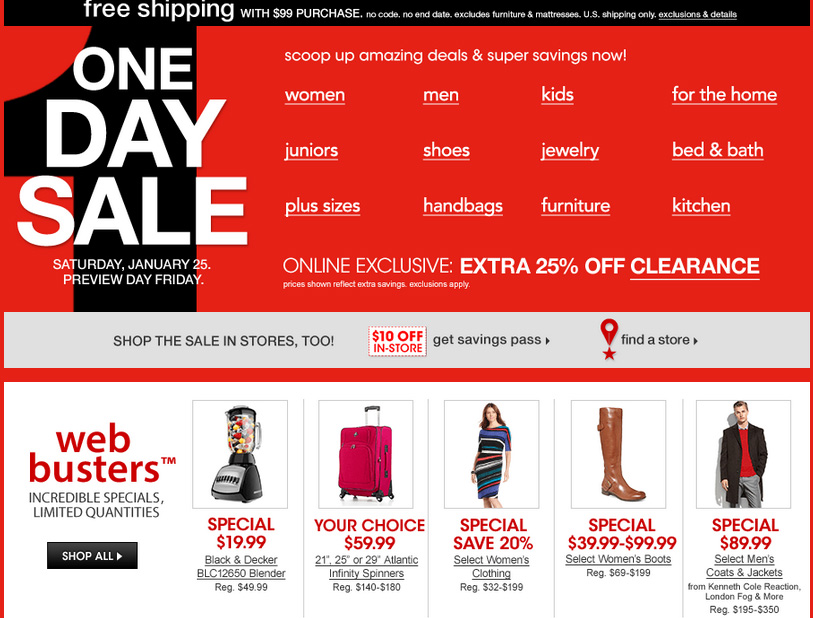 macy's one day sale